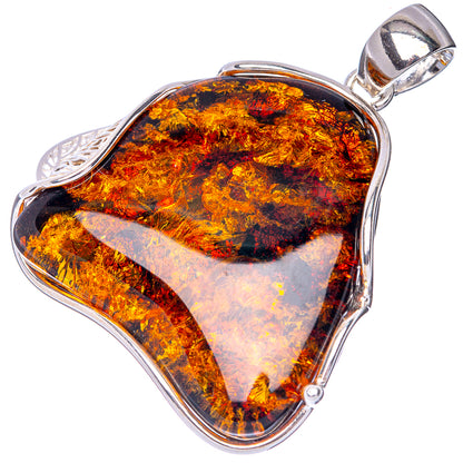 Ana Silver Co Baltic Amber Pendant 2 1/8" (925 Sterlnig Silver)
