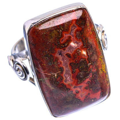 Large Moroccan Agate Ring Size 9.5 (925 Sterling Silver) R142177