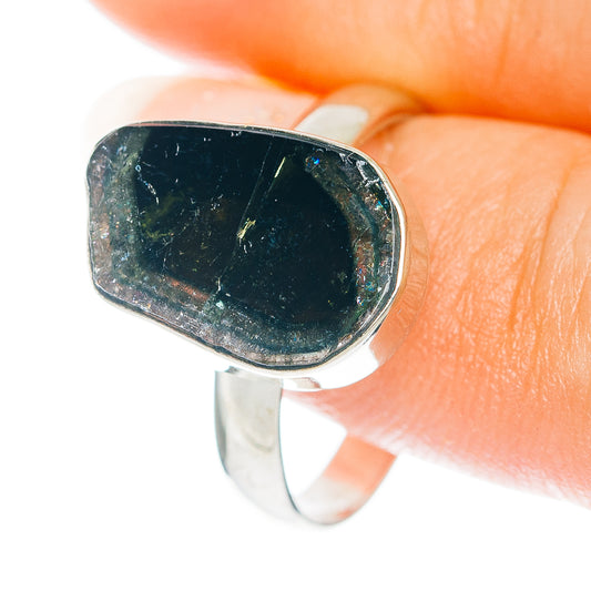 Watermelon Tourmaline Ring Size 7.75 (German Silver)