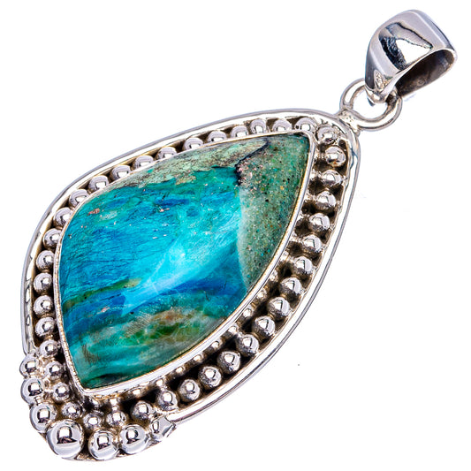 Sterling silver opal pendant with bail, teardrop bezel, and bead edging