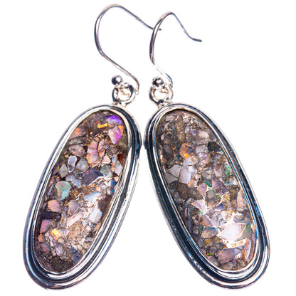 Brecciated Ethiopian Opal 925 Sterling Silver Earrings 1 7/8"
