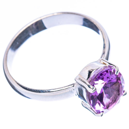 Value Faceted Amethyst Ring Size 8.5 (925 Sterling Silver) R3406
