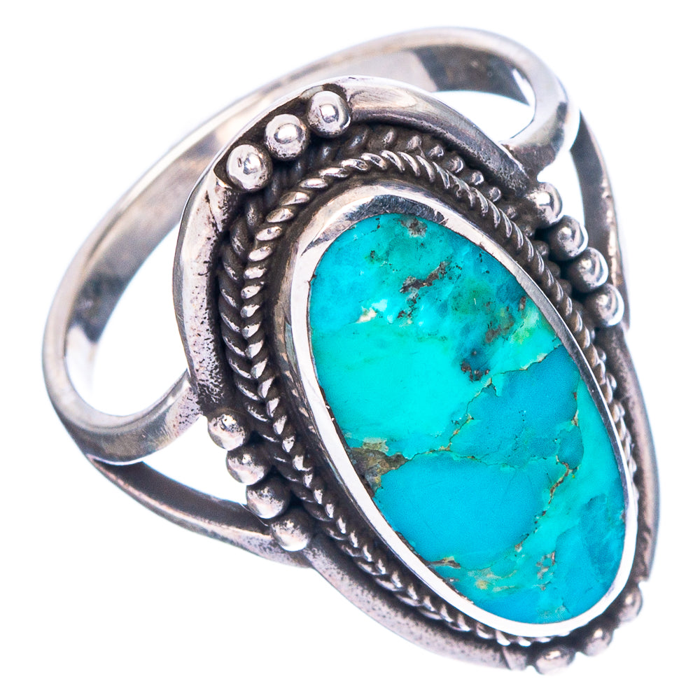 Arizona Turquoise Native Style Ring Size 7.75 (.925 Sterling Silver)