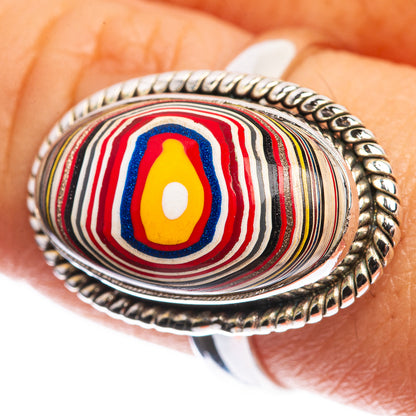 Fordite 925 Sterling Silver Ring Size 9