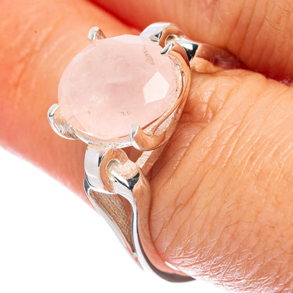 Rose Quartz Ring Size 8.25 (925 Sterling Silver) R2934