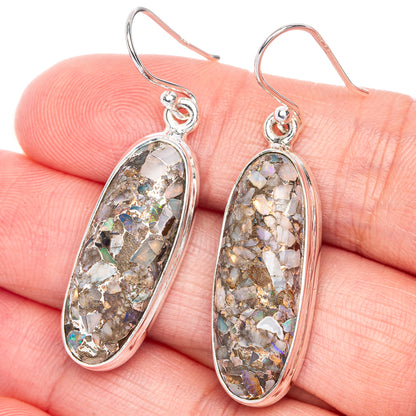 Brecciated Ethiopian Opal Earrings 1 3/4" (925 Sterling Silver) E433073