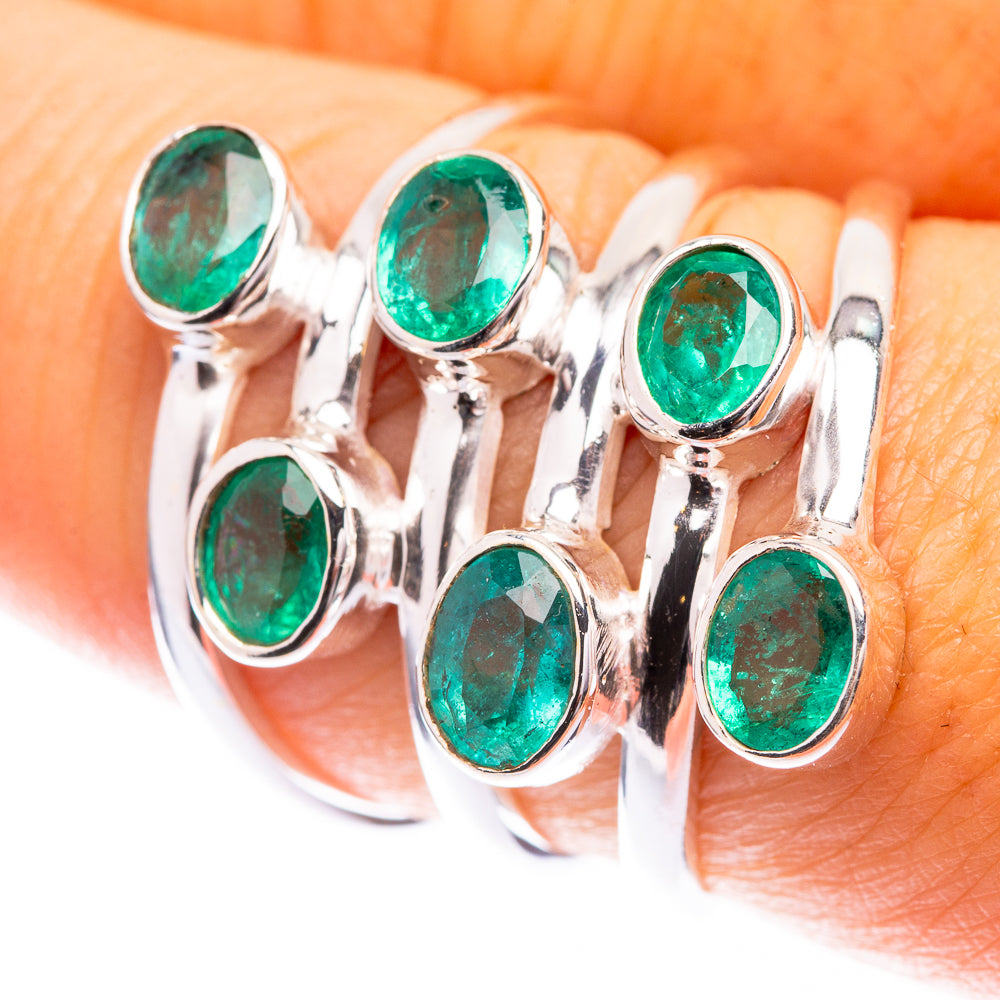 Zambian Emerald Ring Size 8 (925 Sterling Silver) R141281