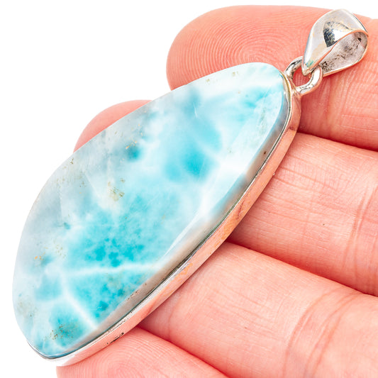 Larimar Pendant 2 1/8" (925 Sterling Silver) P44110