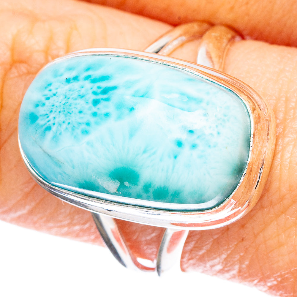 Larimar Ring Size 9 (925 Sterling Silver) R2141