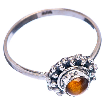 Tiger Eye Dainty Ring Size 9 (925 Sterling Silver) R145616