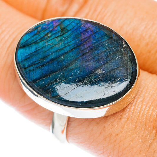 Spectrolite Ring Size 9 (German Silver)