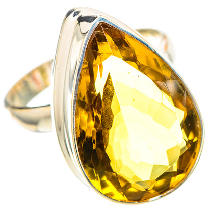 Large Faceted Citrine Ring Size 10.75 (925 Sterling Silver) RING139101