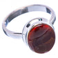 Rare Mexican Fire Agate Ring Size 6.5 (925 Sterling Silver) R2218