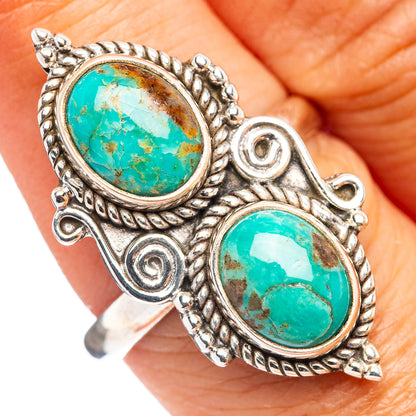Mohave Turquoise Ring Size 9 Adjustable (.925 Sterling Silver)