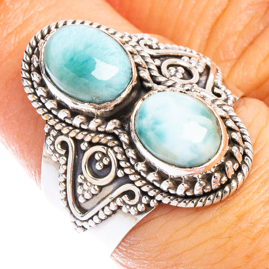 Larimar Ring Size 7.5 (925 Sterling Silver) R6737