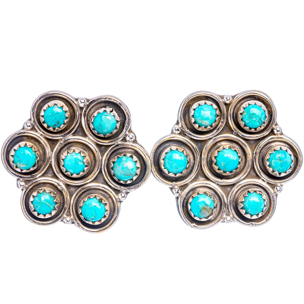 Exclusive Mohave Turquoise Earrings 7/8" (.925 Sterling Silver)