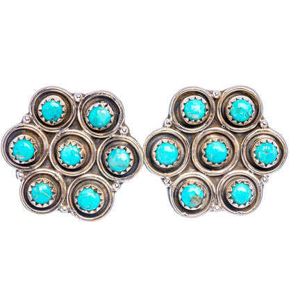 Exclusive Mohave Turquoise Earrings 7/8" (.925 Sterling Silver)