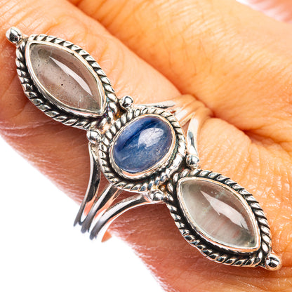 Large Kyanite, Aquamarine 925 Sterling Silver Ring Size 10.75