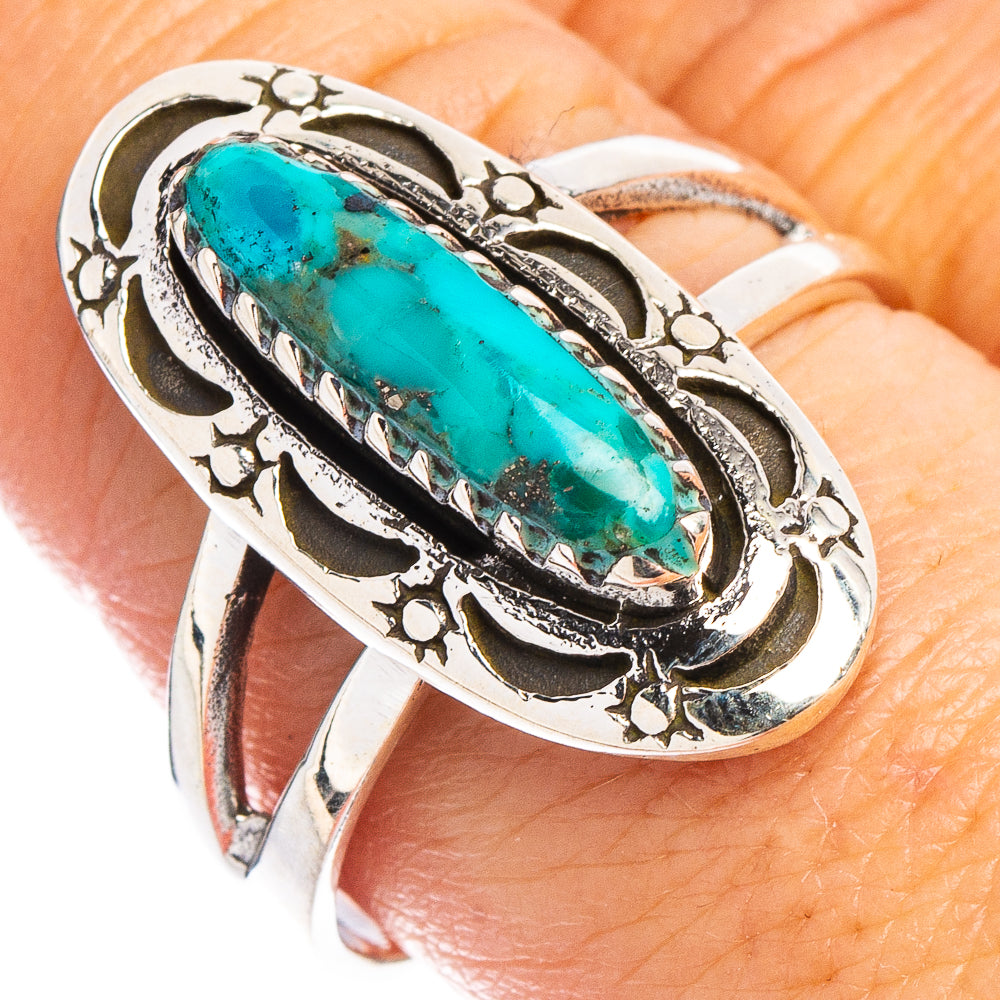 Arizona Turquoise Native Style Ring Size 9.5 (.925 Sterling Silver)