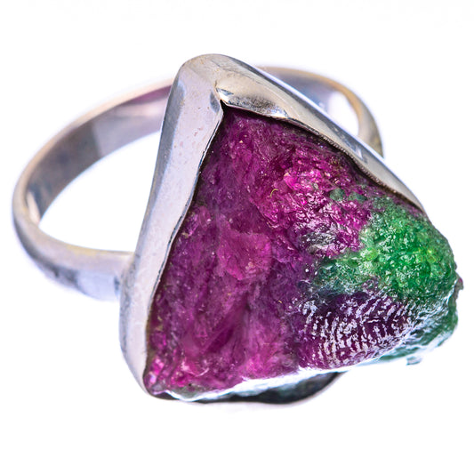 Large Raw Ruby Zoisite Ring Size 11.5 (925 Sterling Silver) R141655