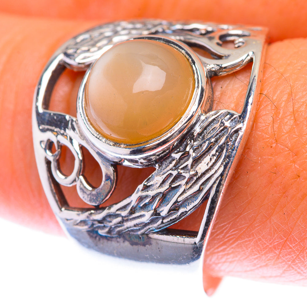 Peach Moonstone Ring Size 10 (925 Sterling Silver) RING139924