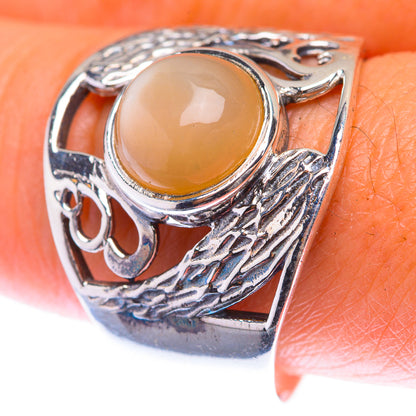 Peach Moonstone Ring Size 10 (925 Sterling Silver) RING139924