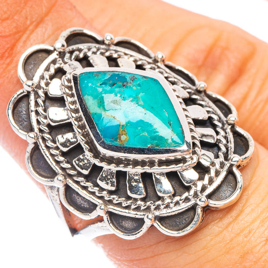 Rare Arizona Turquoise Ring Size 6.5 (925 Sterling Silver) R7228