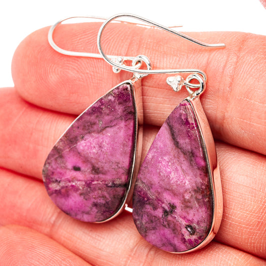 Premium Cobalto Calcite Earrings 1 7/8" (.925 Sterling Silver)