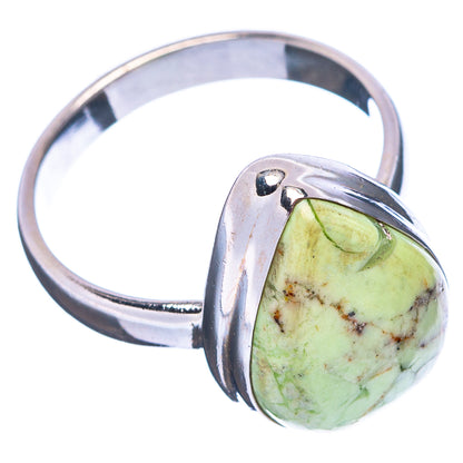 Lemon Chrysoprase Ring Size 6 (.925 Sterling Silver)