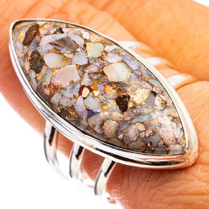 Large Brecciated Ethiopian Opal Ring Size 9.75 (925 Sterling Silver) R142873