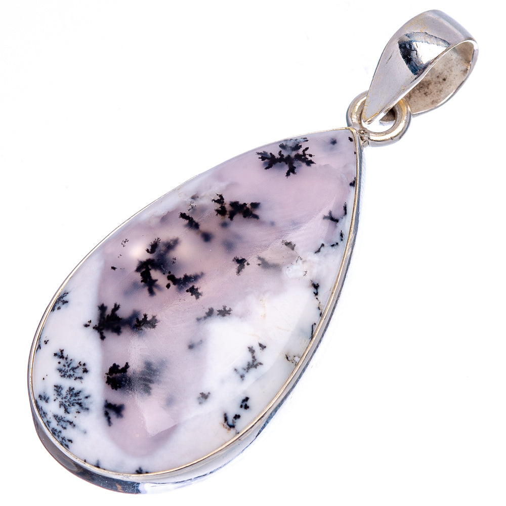 Dendrite Agate Pendant 1 3/4" (.925 Sterling Silver)