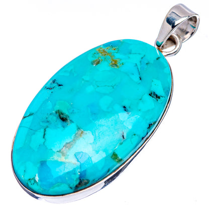 Premium Arizona Turquoise Pendant 1 7/8" (.925 Sterling Silver)