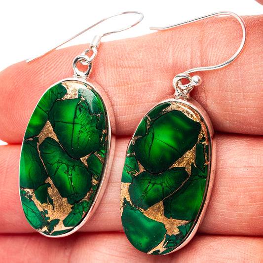 Premium Irish Dahlia Turquoise Earrings 1 3/4" (.925 Sterling Silver)
