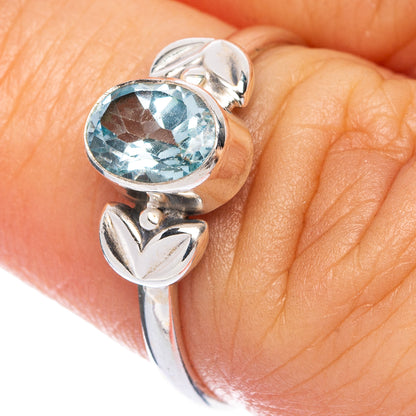 Blue Topaz Dainty Ring Size 6.75 (925 Sterling Silver) R145716