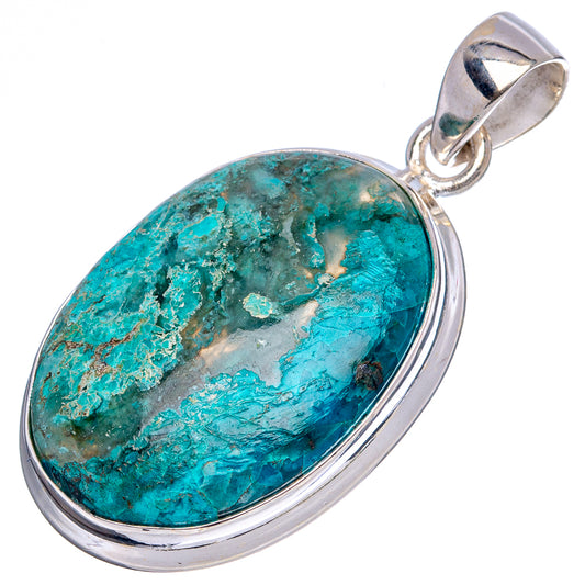 Oval turquoise opal pendant with .925 sterling silver bezel and hinged bail loop