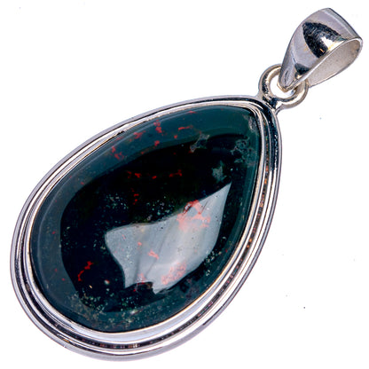 Bloodstone Pendant 1 5/8" (925 Sterling Silver) P39837