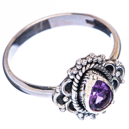 Value Faceted Amethyst Ring Size 7.75 (925 Sterling Silver) R3328