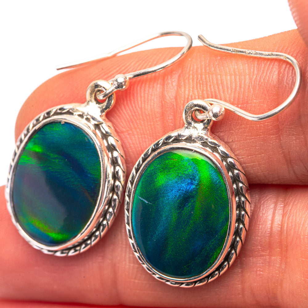 Aura Opal Earrings 1 3/8" (925 Sterling Silver) E432237