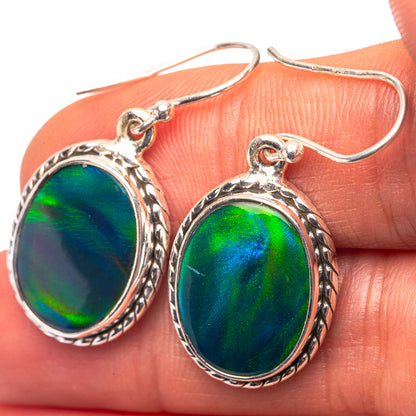 Aura Opal Earrings 1 3/8" (925 Sterling Silver) E432237