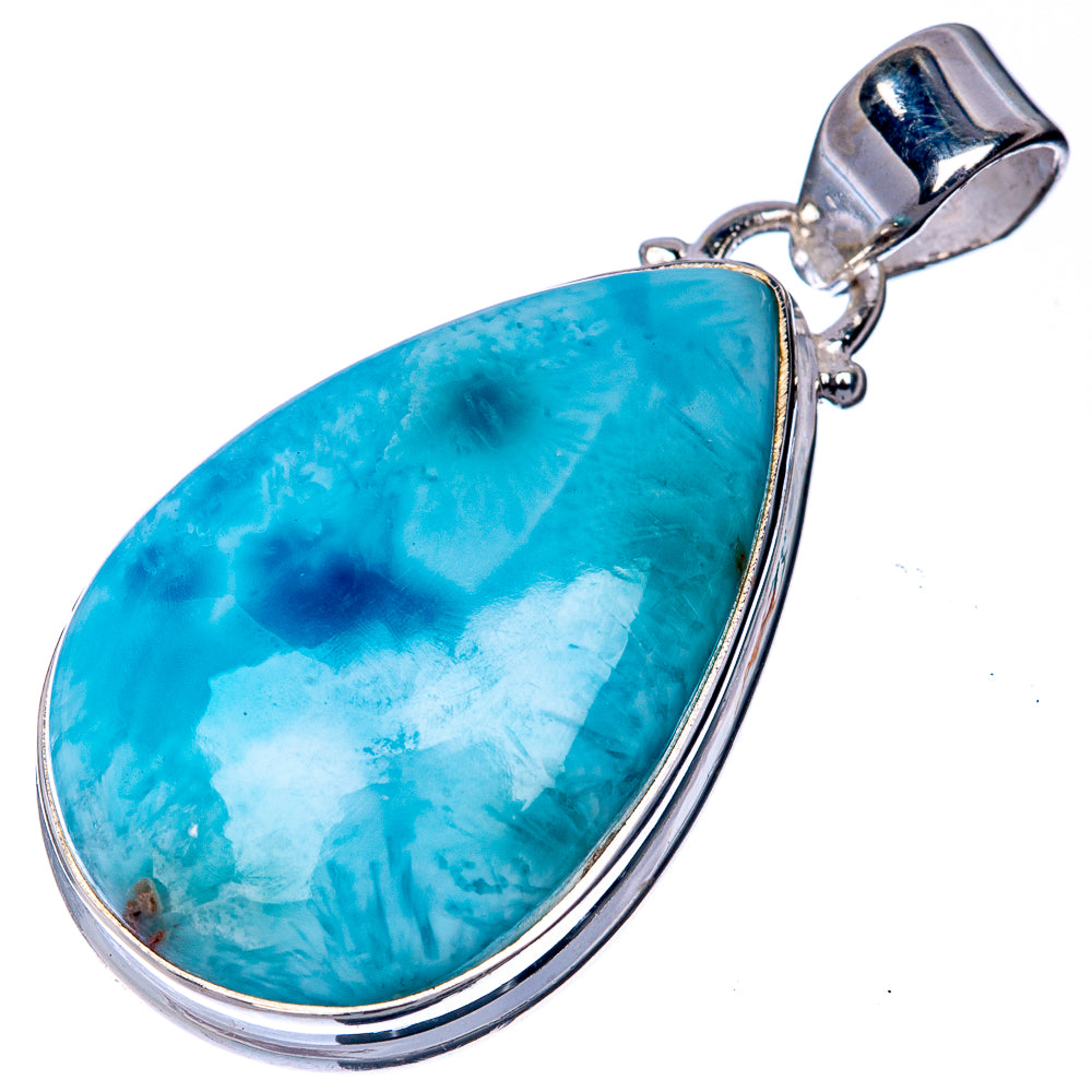 Larimar Pendant 1 1/2" (925 Sterling Silver) P40799