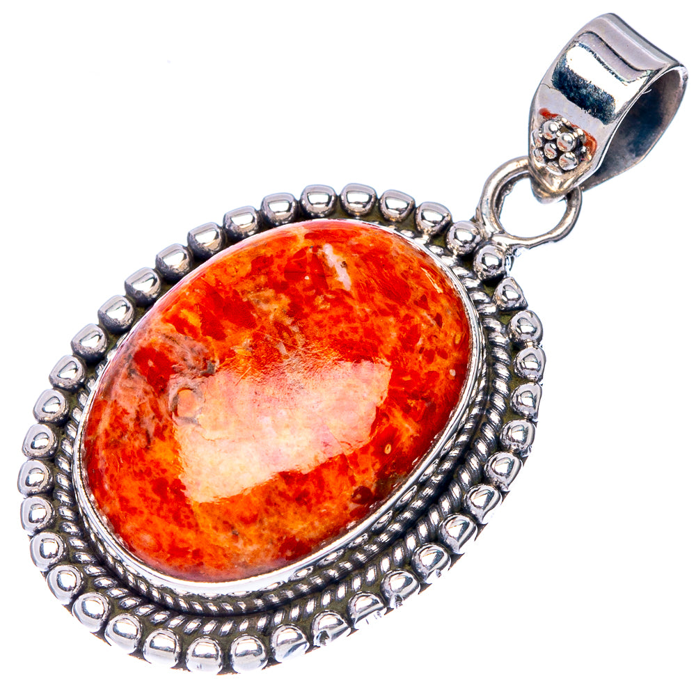 Sponge Coral Pendant 1 3/8" (925 Sterling Silver) P41134