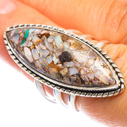 Large Brecciated Ethiopian Opal Ring Size 5.75 (925 Sterling Silver) R142745