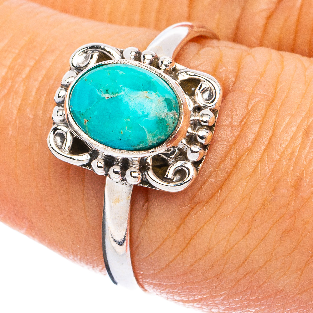 Mohave Turquoise Ring Size 7.75 (925 Sterling Silver) R8254