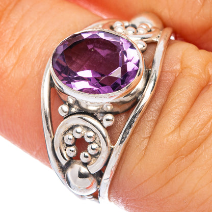 Faceted Amethyst Dainty Ring Size 6 (925 Sterling Silver) R145663