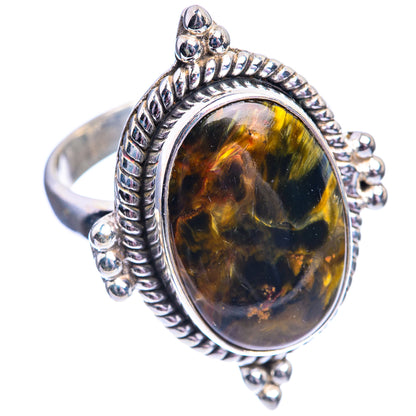 Golden Pietersite Ring Size 8.25 (925 Sterling Silver) R142236
