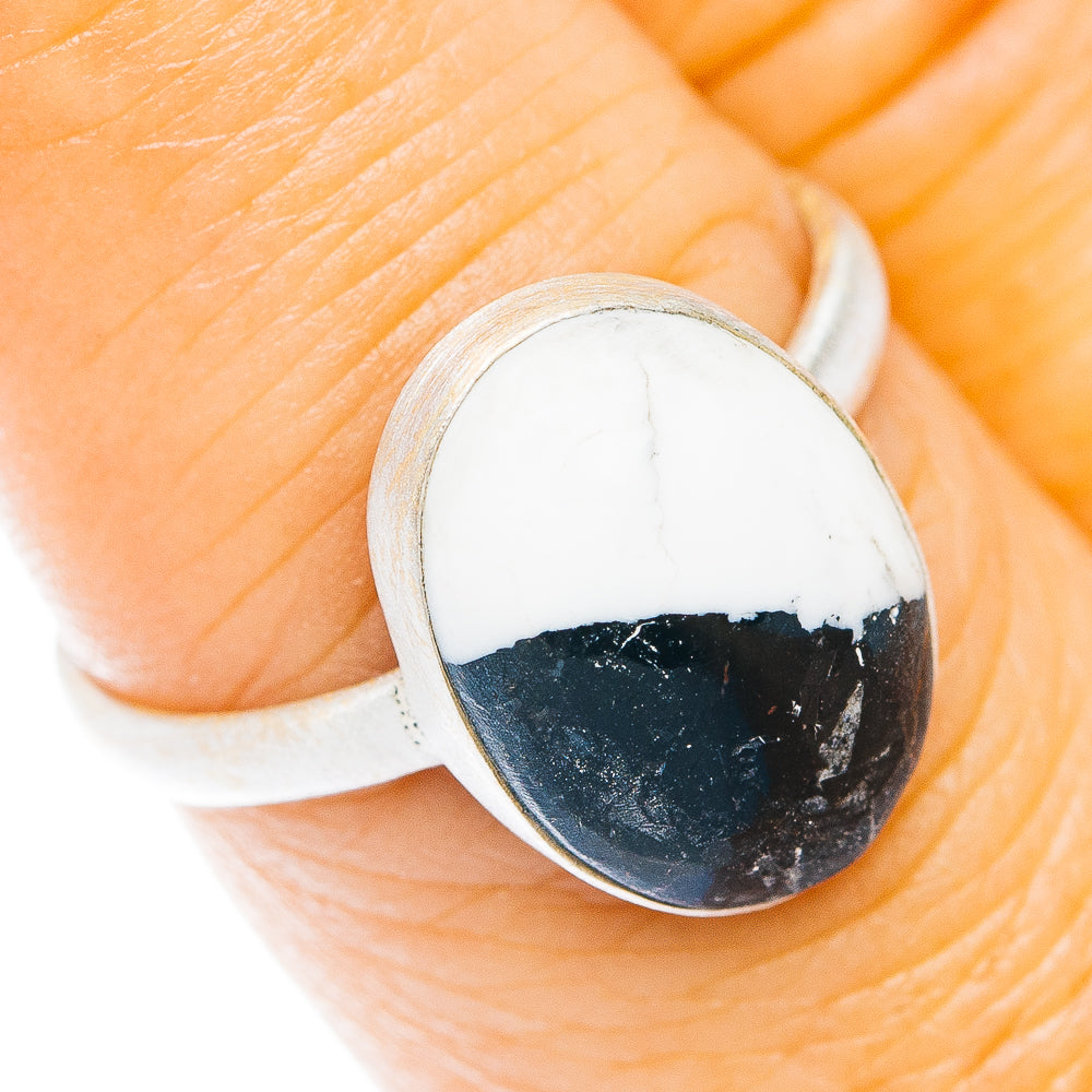 White Buffalo Turquoise Ring Size 7.75 (.925 Sterling Silver)