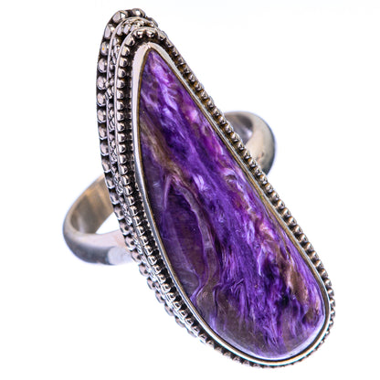 Large Charoite Ring Size 6 (925 Sterling Silver) R142752