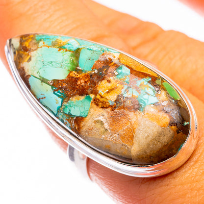 Large Kingman Mohave Turquoise Ring Size 8.25 (925 Sterling Silver) R141193
