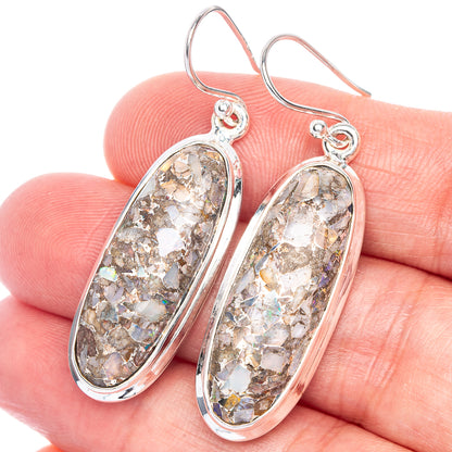 Brecciated Ethiopian Opal Earrings 1 3/4" (925 Sterling Silver) E433067