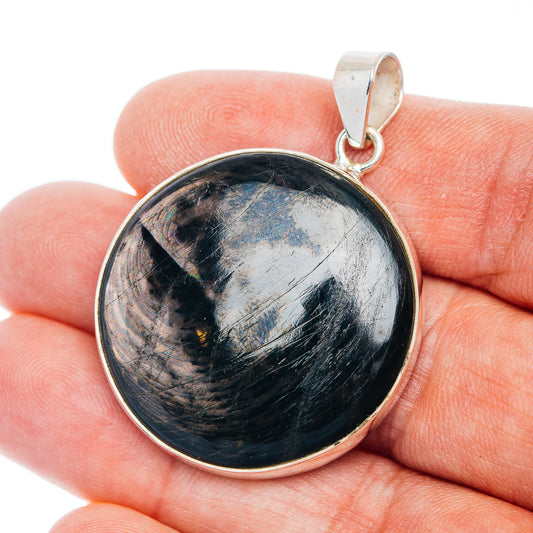 Premium Hypersthene Pendant 1 5/8" (.925 Sterling Silver)